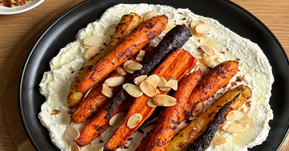 M'LORD Fine Foods - Piquillo Roasted Carrots on Whipped Feta