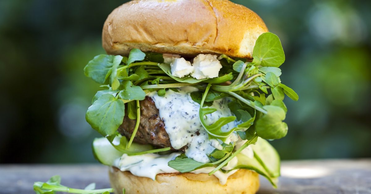 M'LORD Fine Foods - Lamb Burgers with Mint Garlic Sauce